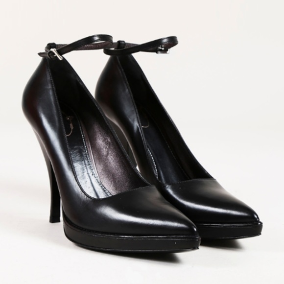 Prada Shoes - Prada | Pointed Toe Ankle Strap Pumps